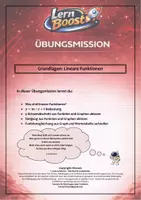 Vorschau - Unterrichtsreihen - Übungspaket Lineare Funktionen - für Einsteiger oder zur Wiederholung (+Selbsteinschätzungsbogen) - Seite 1