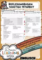 Vorschau - Anderer Materialtyp - SONSTIGE MITARBEIT - Kommunikationsbogen (Englisch) - Deckblatt