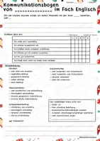 Vorschau - Anderer Materialtyp - SONSTIGE MITARBEIT - Kommunikationsbogen (Englisch) - Seite 1