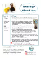Vorschau - Mal- und Bastelvorlagen - Bommelfigur Küken und Hase - Werkstück für Ostern - Seite 1