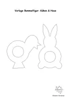 Vorschau - Mal- und Bastelvorlagen - Bommelfigur Küken und Hase - Werkstück für Ostern - Seite 2