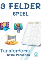 Vorschau - Spiele - Super Turnierform Großgruppen - 3 Felder Spiel - Deckblatt
