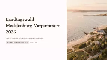 Vorschau - Präsentationen/Tafelbilder - Landtagswahl Mecklenburg-Vorpommern 2026 – Präsentation für Klasse 9–13 (Sek I & II) - Deckblatt
