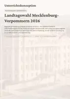 Vorschau - Unterrichtsreihen - Unterrichtskonzeption: Landtagswahl Mecklenburg-Vorpommern 2026 | 14–16 Stunden | Sek I & Sek II | Politik / Sozialkunde - Deckblatt