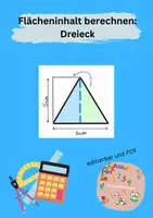 Vorschau - Arbeitsblätter - Flächeninhalt berechnen: Dreieck - Deckblatt