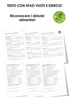 anteprima - Esercizi - Riconoscere i disturbi alimentari - Pagina di copertina