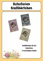Vorschau - Anderer Materialtyp - Osterferien Grußkärtchen - Deckblatt