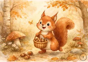 Vorschau - Arbeitsblätter - Kamishibai Geschichte: Heute bin ich wütend! – Das kleine Eichhörnchen und die großen Gefühle | Gefühle im Kindergarten | Sozial-emotionales Lernen | Gesprächsfragen & Gefühlsspiele - Seite 1
