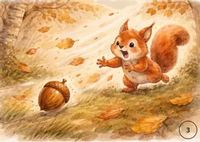 Vorschau - Arbeitsblätter - Kamishibai Geschichte: Heute bin ich wütend! – Das kleine Eichhörnchen und die großen Gefühle | Gefühle im Kindergarten | Sozial-emotionales Lernen | Gesprächsfragen & Gefühlsspiele - Seite 3