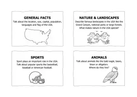 Vorschau - Arbeitsblätter - USA - Speaking Cards - Seite 1