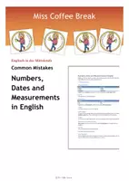 Vorschau - Arbeitsblätter - Common Mistakes - Numbers, Dates, Time and Measurements in English - Deckblatt