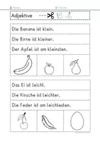 Vorschau - Arbeitsblätter - Adjektive steigern, Gegenteil finden, Basisschreibungen - Seite 3