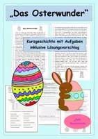 Vorschau - Stundenentwürfe - Kurzgeschichte zu Ostern: "Das Osterwunder" - Leseverstehen - Textarbeit - Deckblatt