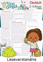 Vorschau - Stationenlernen - Lesen und Verstehen | Leseverständnis | Ostern | Deutsch Klasse 1-4 - Deckblatt
