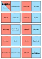 Vorschau - Stationenlernen - Domino Bundesländer und Landeshauptstädte - Seite 1