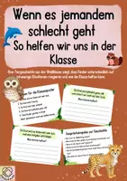 Vorschau - Arbeitsblätter - Wenn es jemandem schlecht geht - So helfen wir uns in der Klasse - Deckblatt
