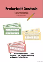 Vorschau - Stationenlernen - Freiarbeit Deutsch: Schüttelsätze (Kl.2) - Deckblatt