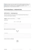 Vorschau - Stundenentwürfe - ZP10 Mathe MSA | Probeprüfung — Alle Inhaltsbereiche - Seite 1