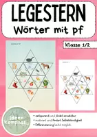 Vorschau - Arbeitsblätter - Legestern/Lesestern - Wörter mit PF Leseförderung Rechtschreibung - Deckblatt