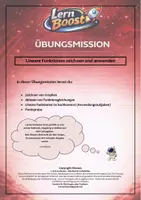 Vorschau - Unterrichtsreihen - Übungspaket Lineare Funktionen - für Fortgeschrittene oder zur Wiederholung (+Selbsteinschätzungsbogen) - Seite 1