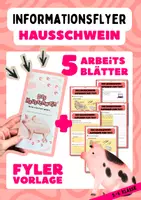 Vorschau - Arbeitsblätter - Das Hausschwein- Informationsflyer und Arbeitsblätter | Unterrichtsreihe "Tiere in unserem Umfeld", Biologie, 5.-6. Klasse - Deckblatt