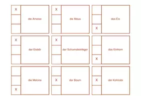 Vorschau - Stationenlernen - Nomen mit Artikeln - Klammerkarten - Seite 2