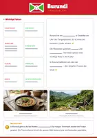 Vorschau - Arbeitsblätter - Steckbrief Burundi — Länder und Kontinente entdecken - Seite 1