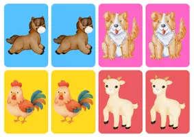 Voorbeeld - Matching cards thema 'Boerderij' - Pagina 1