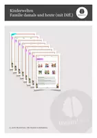 Vorschau - Arbeitsblätter - Kinderwelten - Familie damals und heute (mit Differenzierung) - Deckblatt