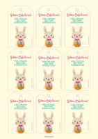 Vorschau - Mal- und Bastelvorlagen - Mini Osterkarten | Osteranhänger „Schöne Osterferien“ – Geschenkanhänger Ostern – Mini-Osterkarten für Schule, Grundschule & Kita 🐰 - Deckblatt