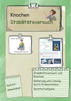 Vorschau - Arbeitsblätter - Versuch zur Stabilität von Knochen. Arbeit an Modellen - Deckblatt