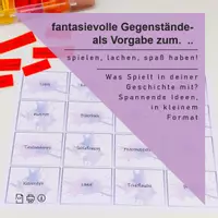 Vorschau - Spiele - Geschichten-Erzähler-Karten – Kinder erfinden Geschichten mit Fantasievollen Gegenständen - Deckblatt