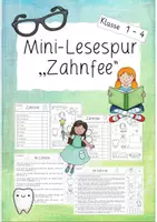 Vorschau - Arbeitsblätter - Lesespur "Zahnfee" (vierfach differenziert) - Deckblatt