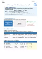 Vorschau - Stundenentwürfe - Wirkungsgrad η ⚡ Physik Klasse 8-10 | Aufgaben + Formelsammlung - Deckblatt