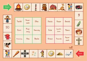 Vorschau - Spiele - Wörter mit Eu - Bingo, 2-fach differenziert - Seite 1