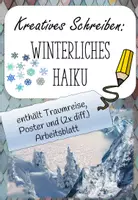 Vorschau - Arbeitsblätter - Winterliches Haiku- Schnee und Eis Gedicht (2-fach diff.) - Deckblatt
