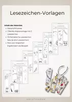 Vorschau - Mal- und Bastelvorlagen - Verschiedene Lesezeichen-Vorlagen - Deckblatt