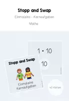 Vorschau - Spiele - Stopp and Swap Mathe Kartenspiel (Einmaleins 3er und 4er Reihe) - Deckblatt