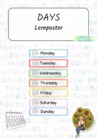Vorschau - Poster - Days of the week Lernposter - Deckblatt