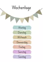 Vorschau - Poster - Wochentage-Poster | 1. / 2. Klasse - Deckblatt