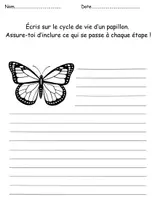 Aperçu - Matériel pour travaux manuels / dessin - Le cycle de vie du papillon – Activités,découper et coller, séquencer - Page 3