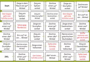 Vorschau - Arbeitsblätter - Brettspiel- Winkelarten Level 2 - Seite 1