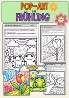Vorschau - Mal- und Bastelvorlagen - Frühling im Deutschunterricht – Arbeitsblätter & Vertretungsstunden | Klasse 5/6 | Differenziert - Seite 1