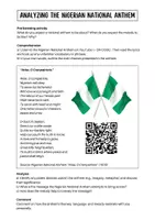 Vorschau - Arbeitsblätter - Analysis of the Nigerian National Anthem - Seite 1