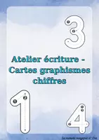 Aperçu - Apprentissages en autonomie - Atelier écriture - Cartes graphismes chiffres - Page de couverture