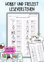 Vorschau - Arbeitsblätter - DaZ / DaF - Hobby und Freizeit - Leseverstehen (Arbeitsblatt) - Deckblatt