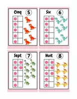 Aperçu - Jeux - cartes à compter jusqu'à 10, thème dinosaures - Page 2