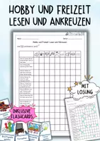 Vorschau - Arbeitsblätter - DaZ / DaF - Hobby und Freizeit - Lesen und ankreuzen (Arbeitsblatt) - Deckblatt