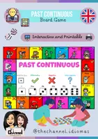 Aperçu - Jeux - PAST CONTINUOUS – Board Game (Interactive & Printable) - Page de couverture