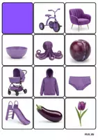 Vorschau - Spiele - 22 Bildkärtchen in der Farbe Violett - Seite 1